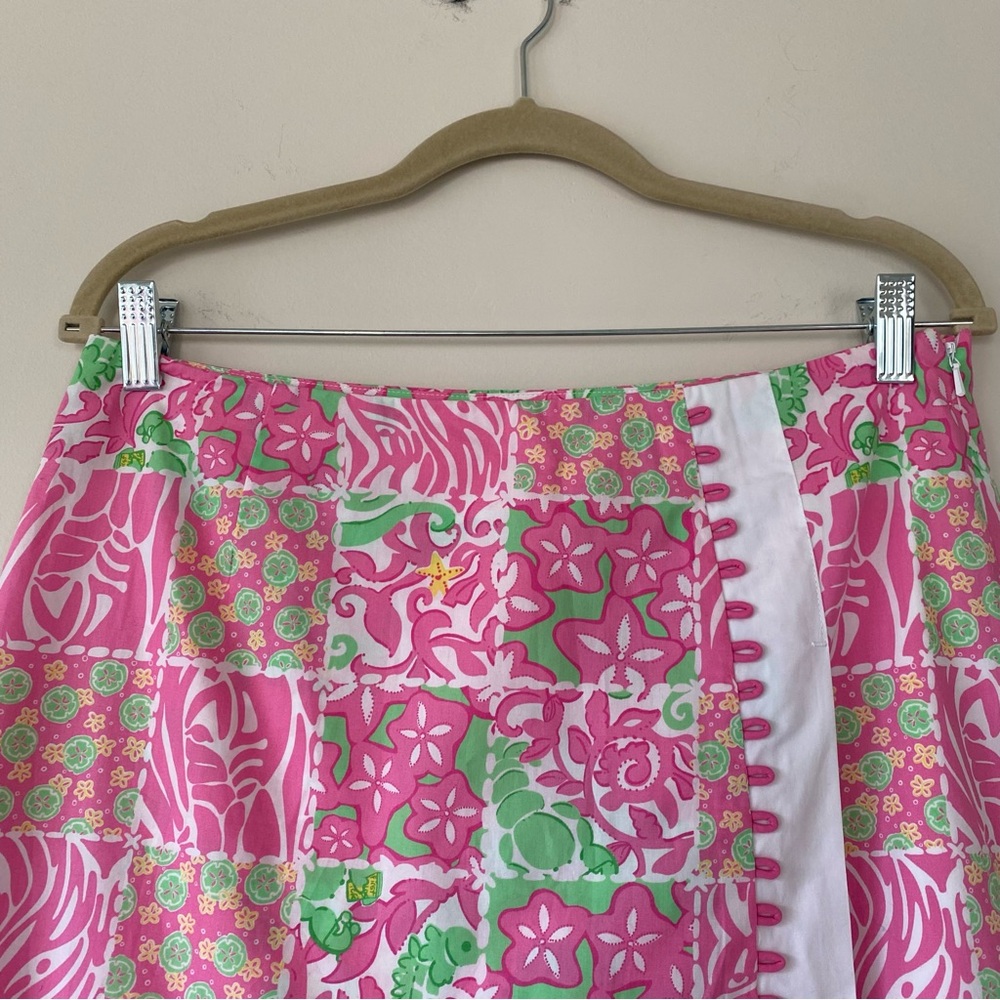 Lilly Pulitzer Patchwork Print Wrap Skort Preppy … - image 2
